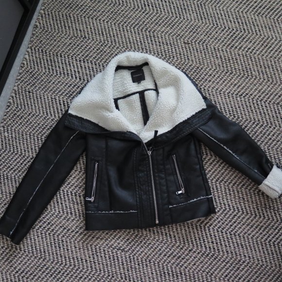 Dynamite Sherpa Moto Jacket Size Medium - Picture 3 of 9